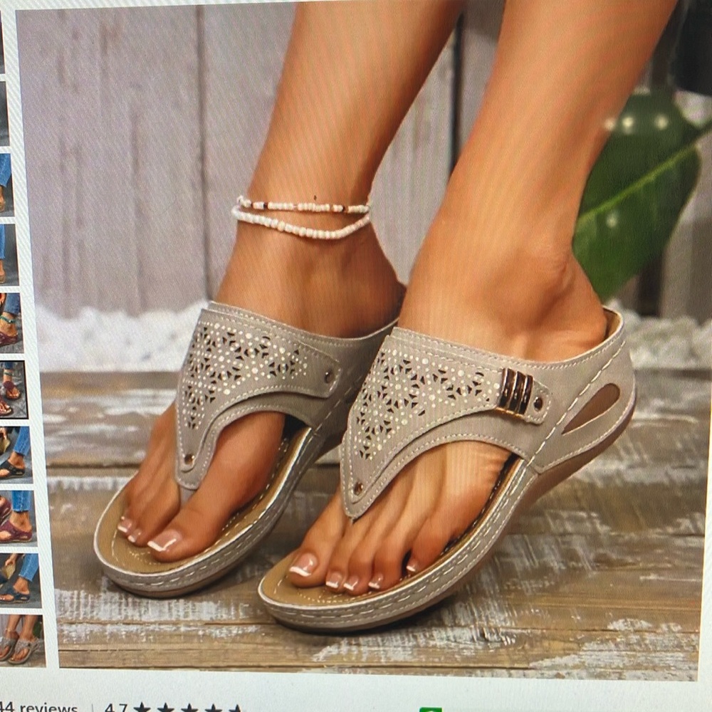 Elegant Gray Women's Sandals